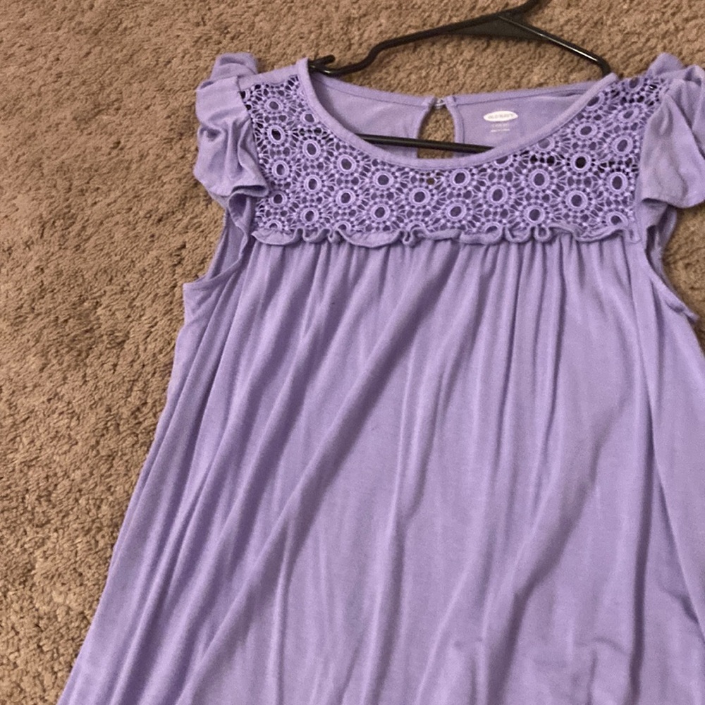 Periwinkle purple kids blouse from Old Navy size large 10 through 12